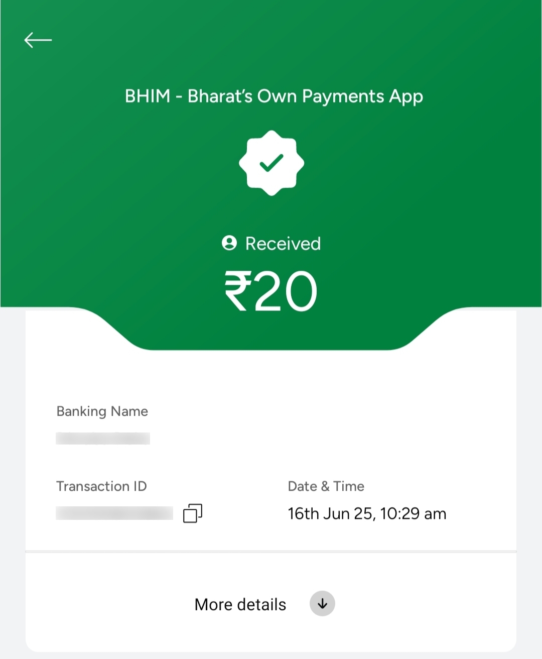 Payment 1